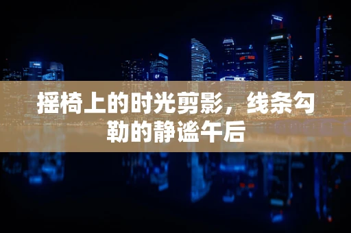 摇椅上的时光剪影，线条勾勒的静谧午后