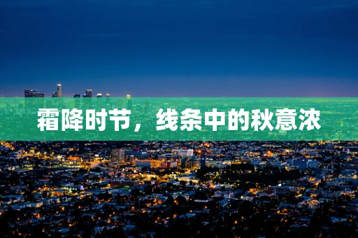 霜降时节，线条中的秋意浓