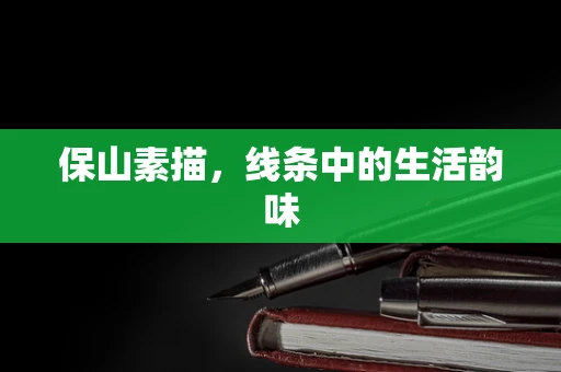保山素描，线条中的生活韵味