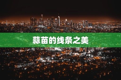 蒜苗的线条之美