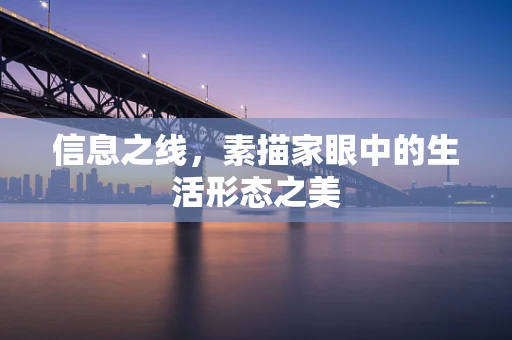 信息之线，素描家眼中的生活形态之美