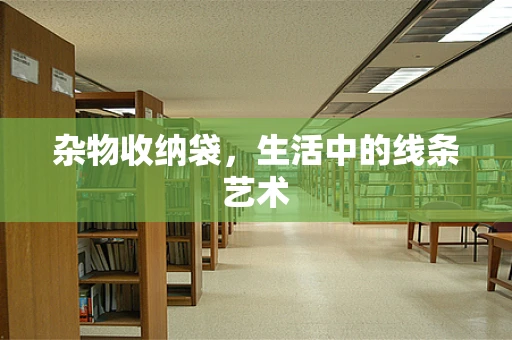 杂物收纳袋，生活中的线条艺术