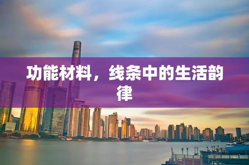功能材料，线条中的生活韵律