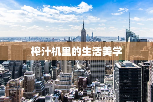 榨汁机里的生活美学