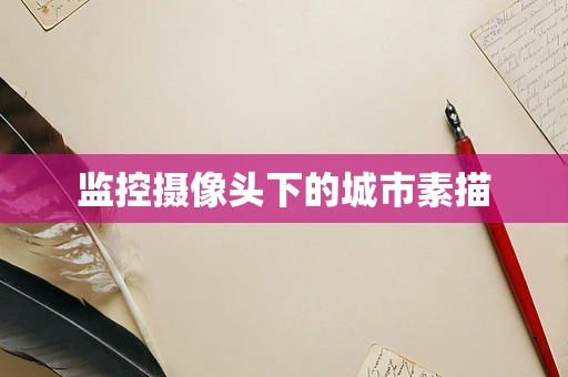 监控摄像头下的城市素描
