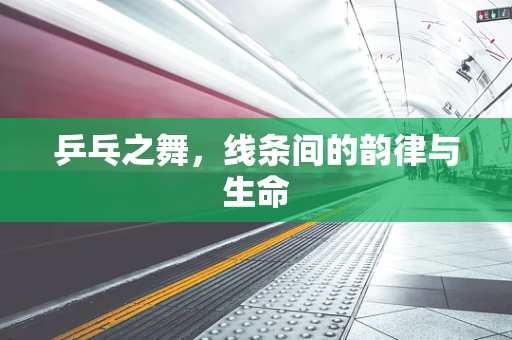 乒乓之舞，线条间的韵律与生命