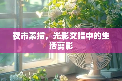 夜市素描，光影交错中的生活剪影