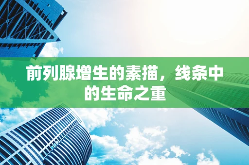 前列腺增生的素描，线条中的生命之重