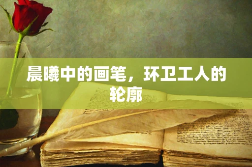 晨曦中的画笔，环卫工人的轮廓