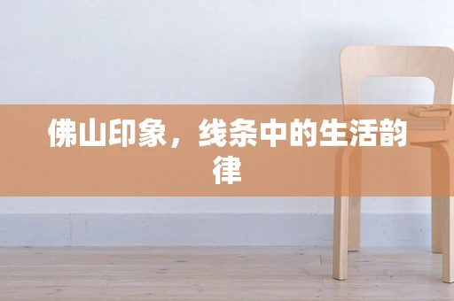 佛山印象，线条中的生活韵律