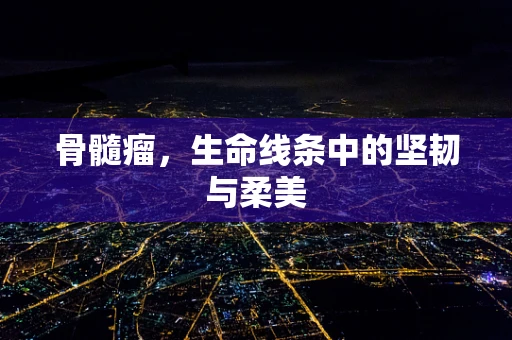 骨髓瘤，生命线条中的坚韧与柔美