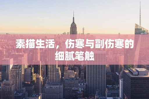 素描生活，伤寒与副伤寒的细腻笔触