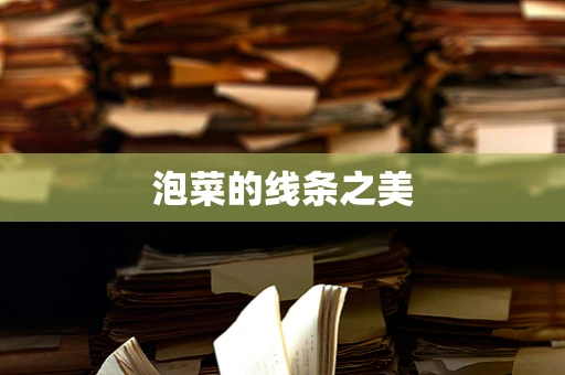 泡菜的线条之美