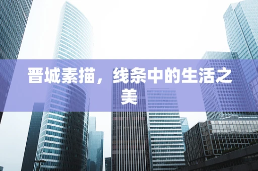 晋城素描，线条中的生活之美