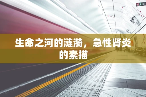 生命之河的涟漪，急性肾炎的素描