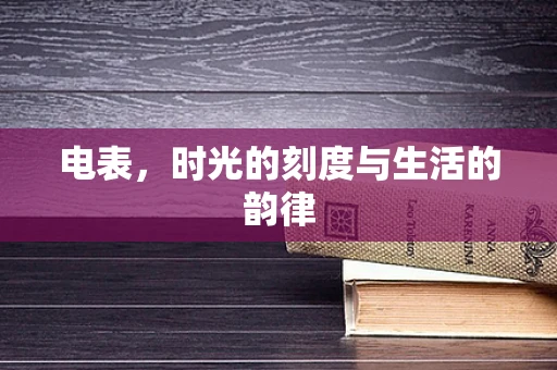 电表，时光的刻度与生活的韵律