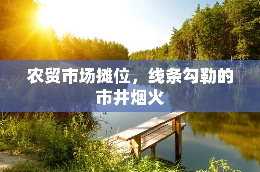 农贸市场摊位，线条勾勒的市井烟火