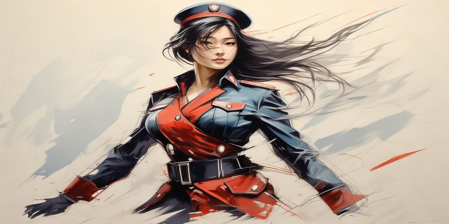 笔触下的飒爽英姿—中国女民兵素描印象