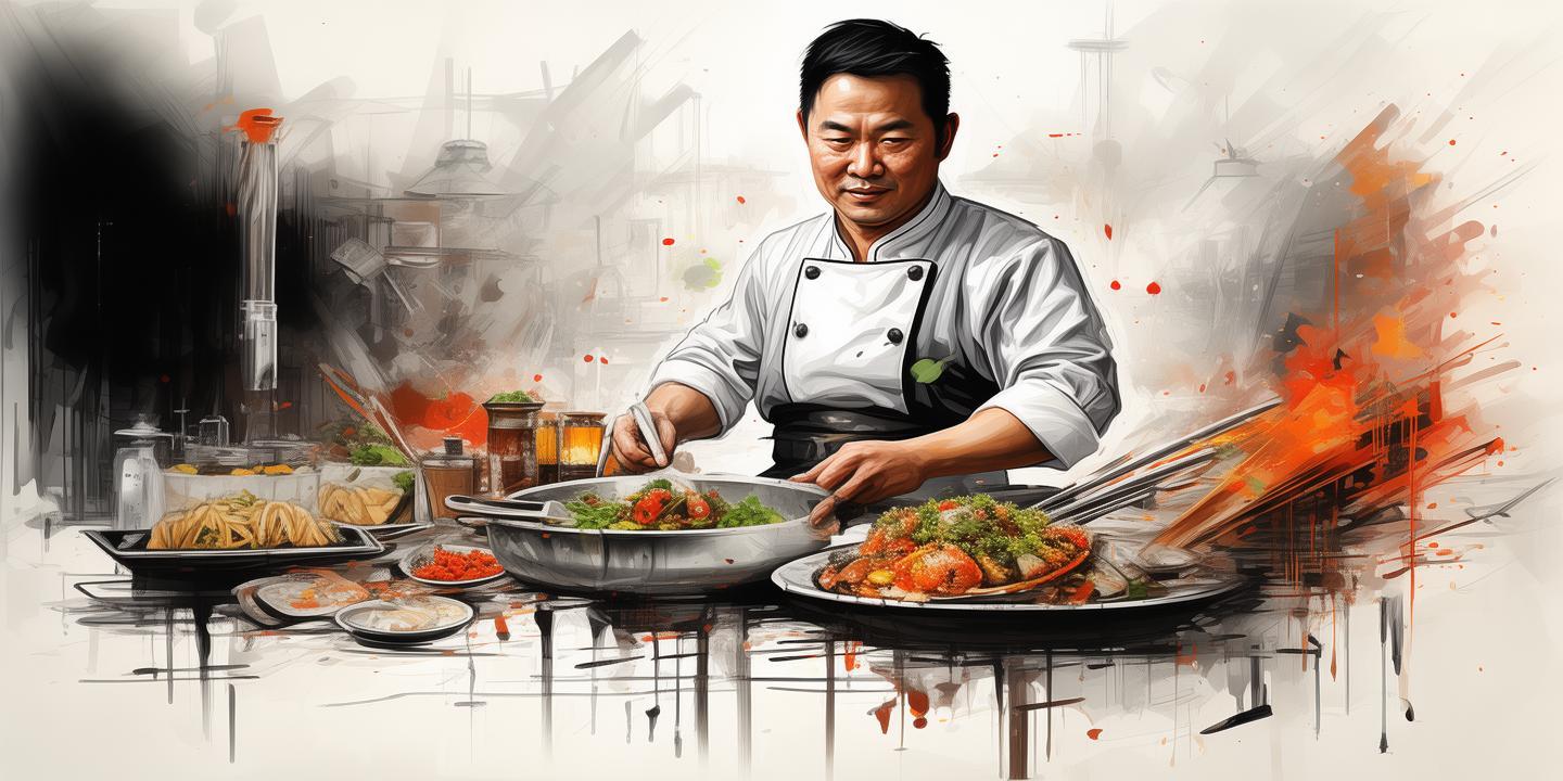 笔触下的味觉诗篇—素描家记录中国日报专访黎子安大厨